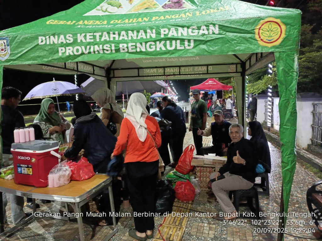 Kepala Dinas Ketahanan Pangan dan Perikanan Bengkulu Tengah sedang memantau kegiatan GPM